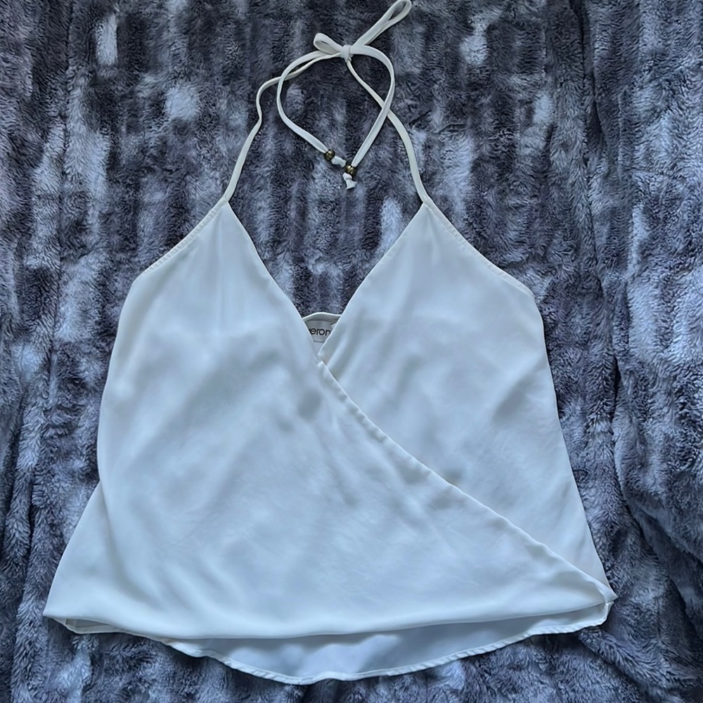Veronica M Surplice Halter Top